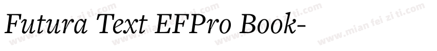 Futura Text EFPro Book字体转换